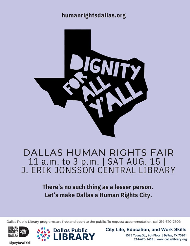 Dallas Human Rights Fair 2026 Poster